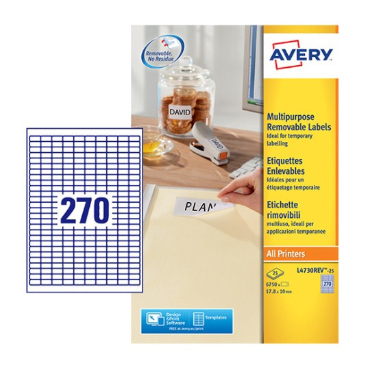 Mini Multipurpose Labels L4730REV-25 Content: 6750 Labels / 25 Sheet