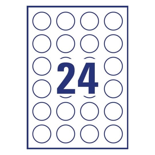 Removable Round Labels L4851REV-25 37 mm