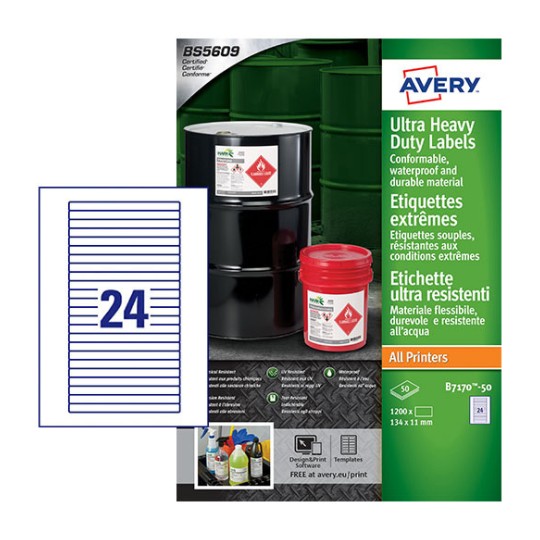 Ultra Resistant Labels B7170-50