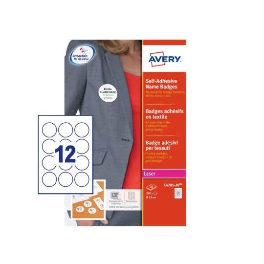 Self Adhesive Name Badges L4781-20