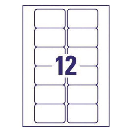 Video Face Labels L7671-25 76.2 x 46.4 mm