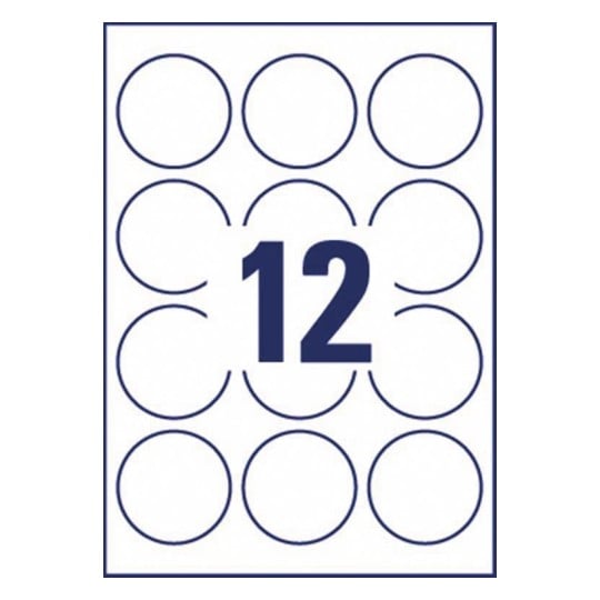 Round Glossy labels J8105-10 60 mm
