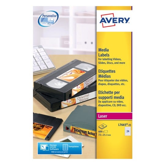 Data Cartridge Labels L7665-25