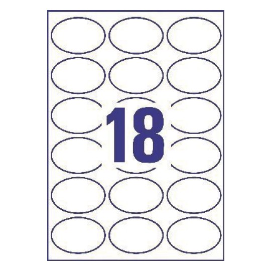 Oval Product Labels L6024REV-25 63.5 x 42.3 mm