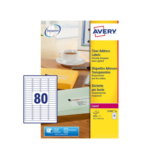 Crystal Clear Labels L7561-25