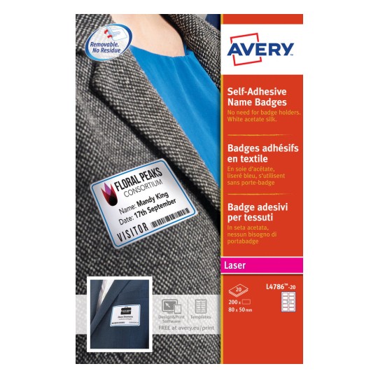 Self Adhesive Name Badges L4786-20