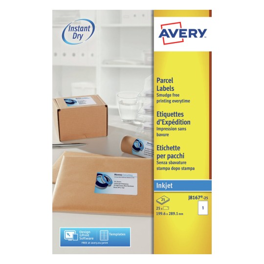Parcel Labels, J8167-25 J8167-25