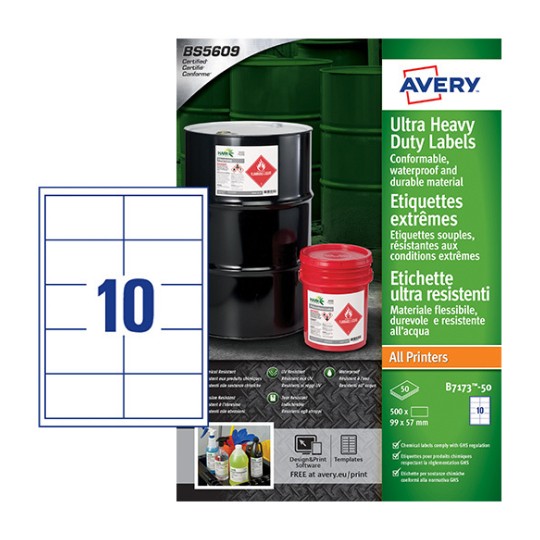 Ultra Resistant Labels B7173-50