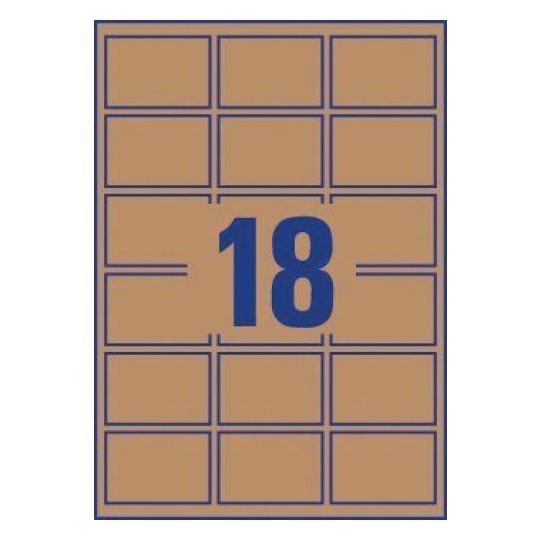 Kraft Labels L7110-20 62 x 42 mm