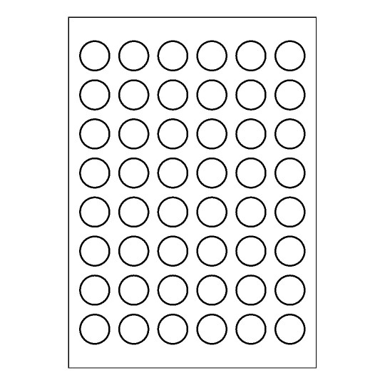 Template for Avery 25-RND | Avery