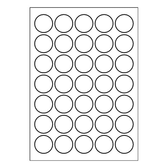 Template for Avery 35RND Avery