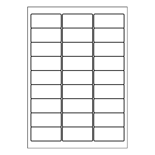 Template for Avery 64x30-R | Avery