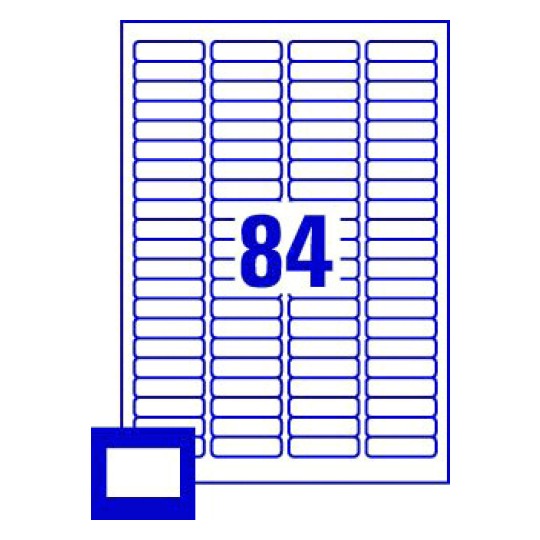 J8656 Self Adhesive Sticky Peel Address Labels 84 Labels Per A4 Sheet L7656