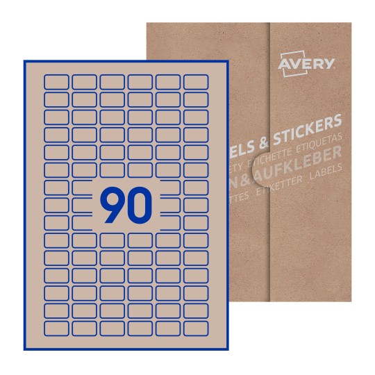 Brown kraft labels avery