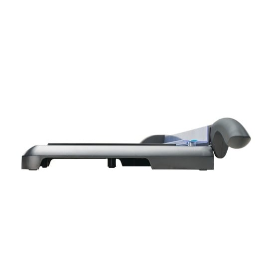 The image shows a flat black base that appears to be part of a device, possibly a scanner or printer, viewed from the side. There are no other objects visible in the image.