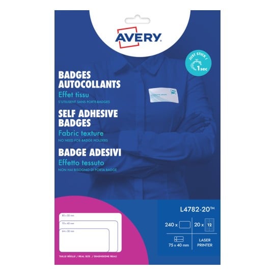 Avery L4784-20 zelfklevende naambordjes : Ashley, George T