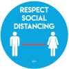 Avery Round Social Distancing Poster COVSD275G