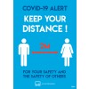 Avery COVID Social Distancing Signs - Coronavirus keep two meters apart