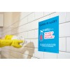 Avery COVID sign - area cleaned regularly A4 poster
