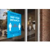 Avery COVID Social Distancing Sign - Coronavirus keep two metres apart posters fro retail