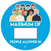 product_covid-19_Maximum People Allowed Circular Sign - COVMX275