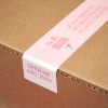 christmas label packaging pink