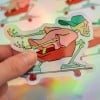 Holographic Skateboarder Sticker