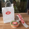 Roll labels for takeaway food packaging