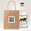 QR code label on paper bag