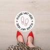 Please wait here floor decal round