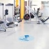 Gym floor sticker exit round
