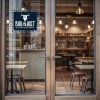 Window restaurant application clear decal signage