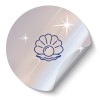Pearlescent sticker shell logo
