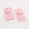 Swing tags pink rose brand
