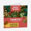 custom printed branded coffee thank you cards