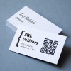 White QR code business card