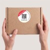 QR Thank you sticker on box