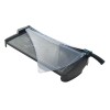 The image shows a paper trimmer with a clear protective cover and a grid on the cutting surface, designed for precise cutting of paper and cardstock.