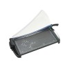 The image displays a rotary paper trimmer, featuring a clear safety guard and a marked cutting surface. The tool is used for precise cutting of paper or cardstock, suitable for crafts or office use.