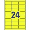 Coloured Labels, L6035, 20 sheets L6035-20 63.5 x 33.9 mm