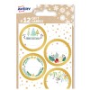 Floral Christmas Gift Labels NGIFT12.UK