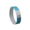 The image shows a blue paper wristband with a white section marked with the number 070129 and a zigzag pattern. It appears to be a simple identification or event wristband.