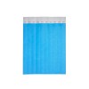The image shows a stack of blue disposable paper sheets, possibly for use in medical or hygienic settings. Each sheet has a numeric code printed on the top, indicating a sequence.