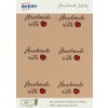 Handmade with Love Round Kraft Stickers AHL01