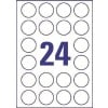 Round Crystal Clear labels L7780-25 40 mm