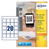 QR Code Labels L7121-25 Content: 500 Labels / 25 Sheet