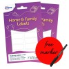 Two packs of 36 Clothing Name Labels, + 1 FREE pen ETVET36X2PEN.UK