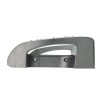 The image features a gray stapler, showcasing its sleek design and handle. The stapler is viewed from the side, highlighting its contours and fastening mechanism.