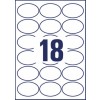 Oval Glossy labels J8102-10 63.5 x 42.3 mm