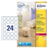 Round Crystal Clear labels L7780-25